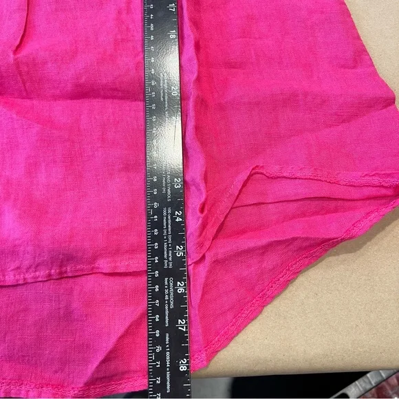 Flora Ashley NEW 9332 Hot Pink Linen Tunic Top SZ S - Picture 7 of 9